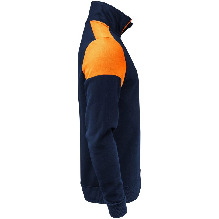 Tröja Halfzip Marinblå/neonorange Printer PRIME XS – bild 3