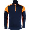 Tröja Halfzip Marinblå/neonorange Printer PRIME XS – miniatyr 1