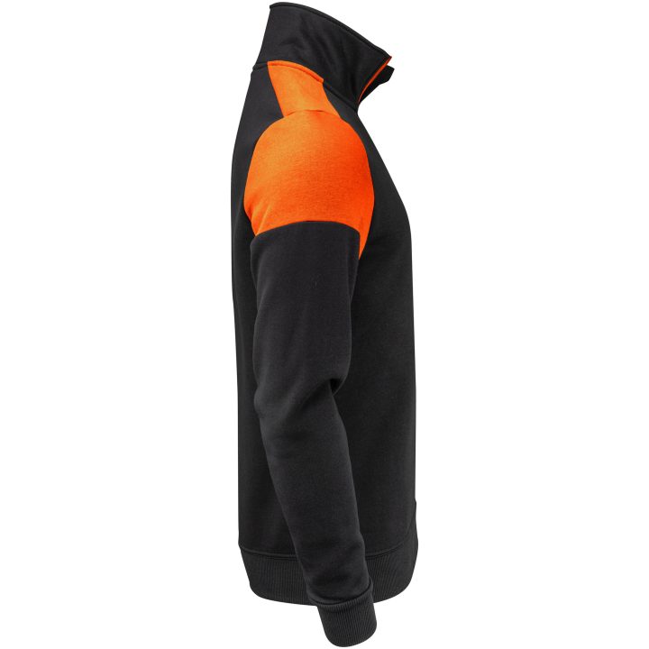 Tröja Halfzip Svart/orange Printer PRIME XS – bild 2