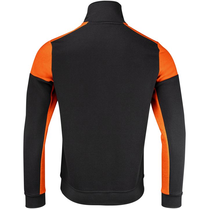 Tröja Halfzip Svart/orange Printer PRIME XS – bild 3