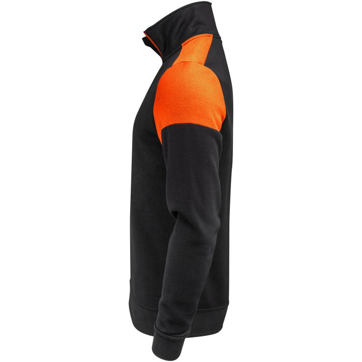 Tröja Halfzip Svart/orange Printer PRIME XS – bild 4