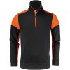 Tröja Halfzip Svart/orange Printer PRIME XS – miniatyr 1