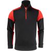 Tröja Halfzip Svart/röd Printer PRIME XS – miniatyr 1