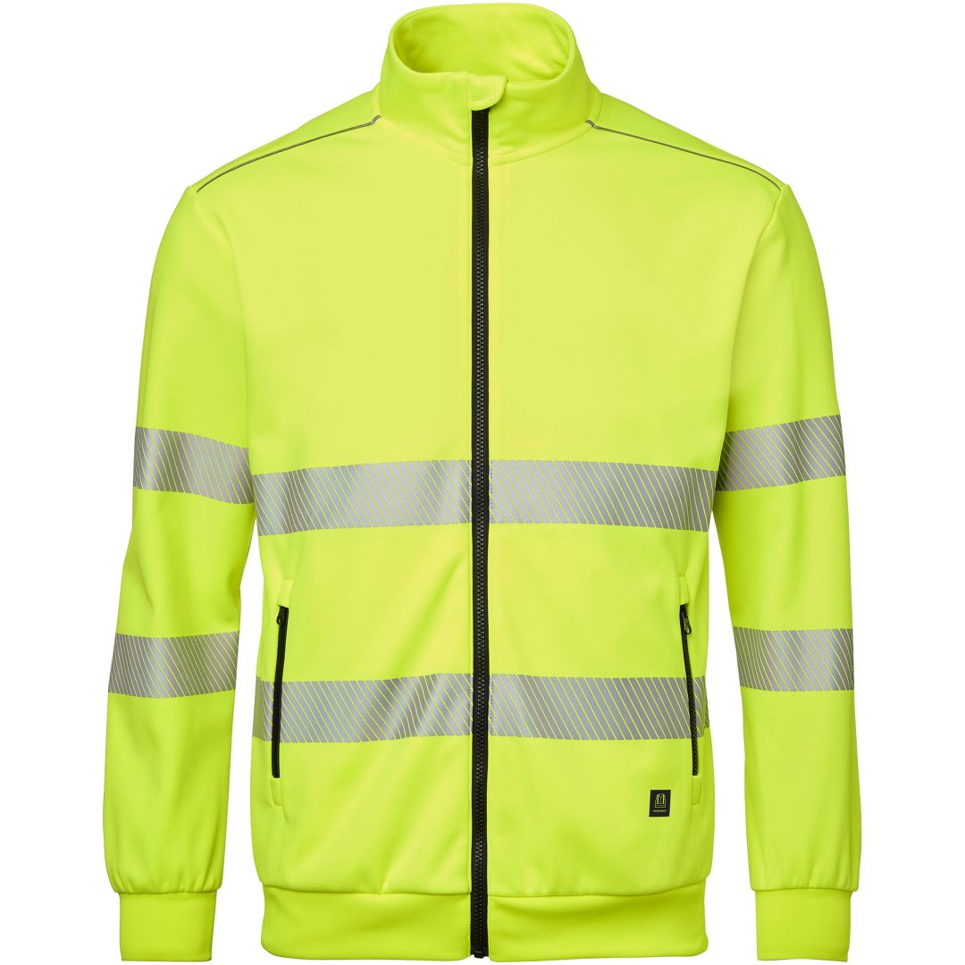 Tröja Hel-zip Fluorescerande Gul Top Swede XS