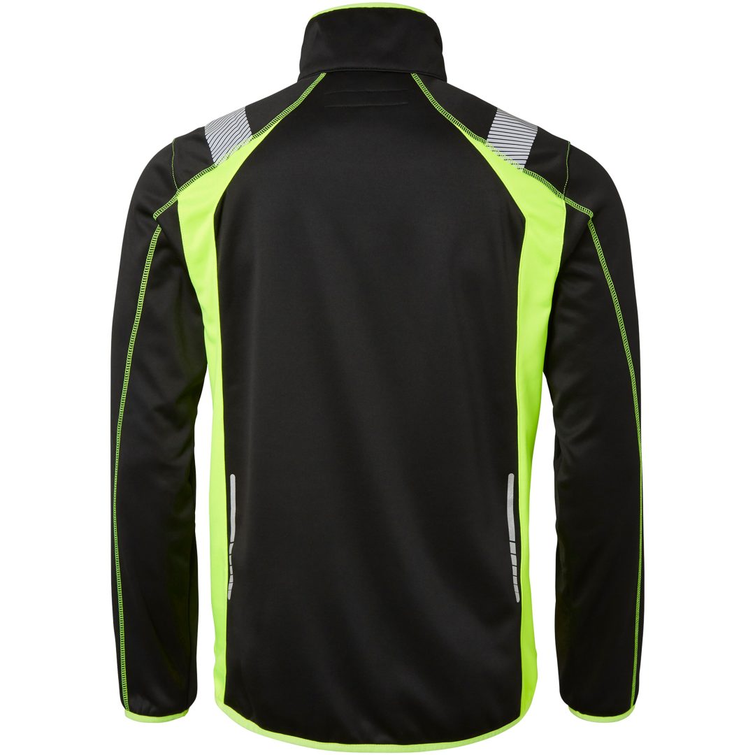 Tröja Hel-zip Svart/Fluorescerande Gul Top Swede XS – bild 3