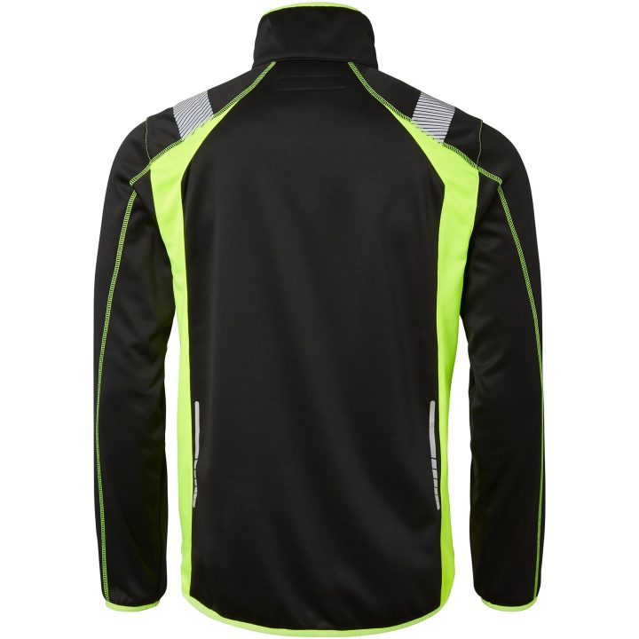 Tröja Hel-zip Svart/Fluorescerande Gul Top Swede XS – bild 3