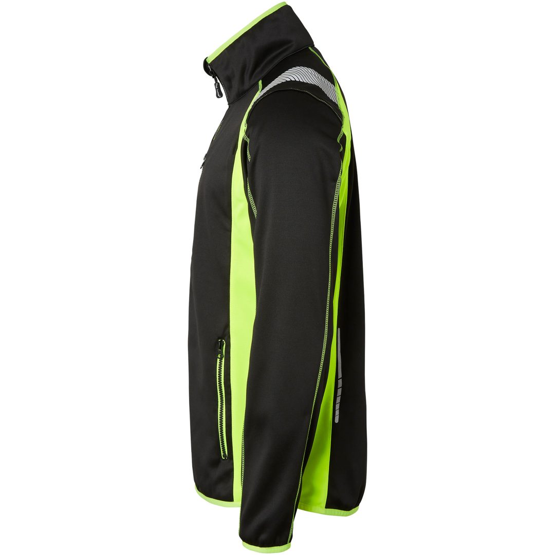 Tröja Hel-zip Svart/Fluorescerande Gul Top Swede XS – bild 4