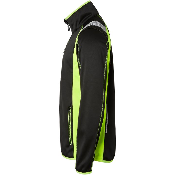 Tröja Hel-zip Svart/Fluorescerande Gul Top Swede XS – bild 4