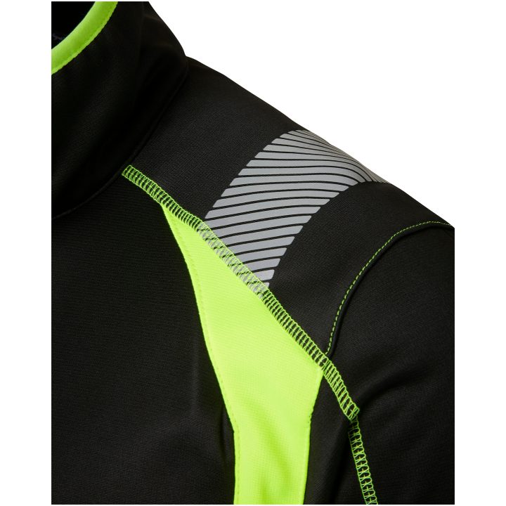 Tröja Hel-zip Svart/Fluorescerande Gul Top Swede XS – bild 5