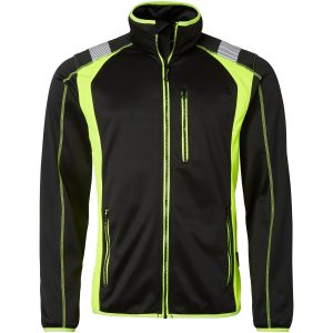 Tröja Hel-zip Svart/Fluorescerande Gul Top Swede
