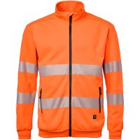 Tröja Sweat Fullzip Fluorescerande Orange Top Swede