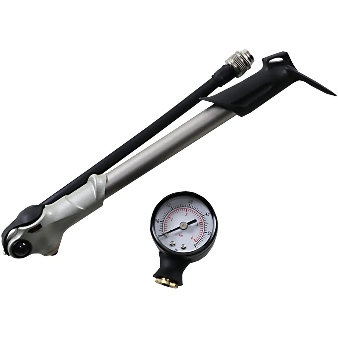 Tryckmätare Hi-pressure Shock Pump Svart/Silver DRAG SPECIALTIES PUMP AIR WITH GAUGE 0-60
