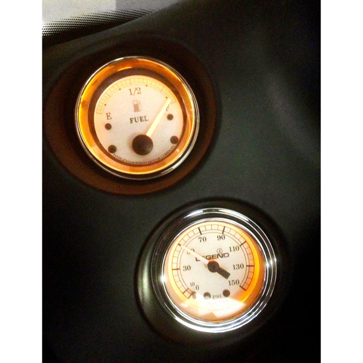 Tryckmätare Led Bakbelyst Vit/orange LEGEND SUSPENSION GAUGE AIR WHITE – bild 2