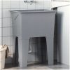 Tvättbalja grå harts vidaXL 59 x 41 x 75 cm – miniatyr 1