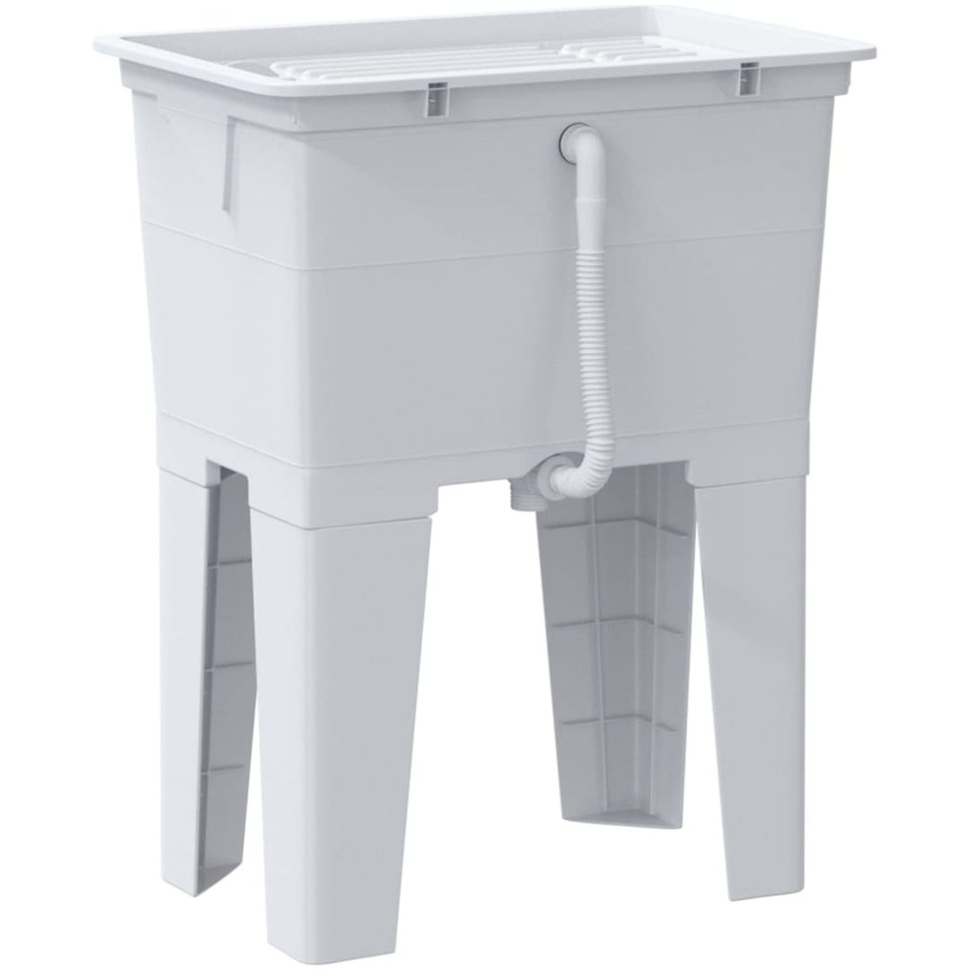 Tvättbalja vit harts vidaXL 59 x 41 x 75 cm – bild 6