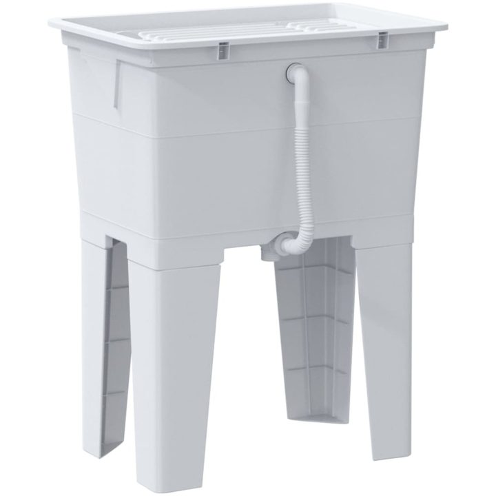 Tvättbalja vit harts vidaXL 59 x 41 x 75 cm – bild 6