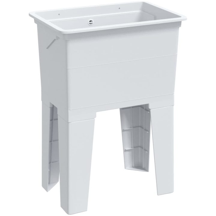 Tvättbalja vit harts vidaXL 59 x 41 x 75 cm – bild 10