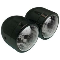 Twin Headlight Universal ⌀90mm Black BIHR