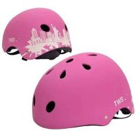 TWS York Bmx/skate hjälm M.55-58cm Rosa-vit