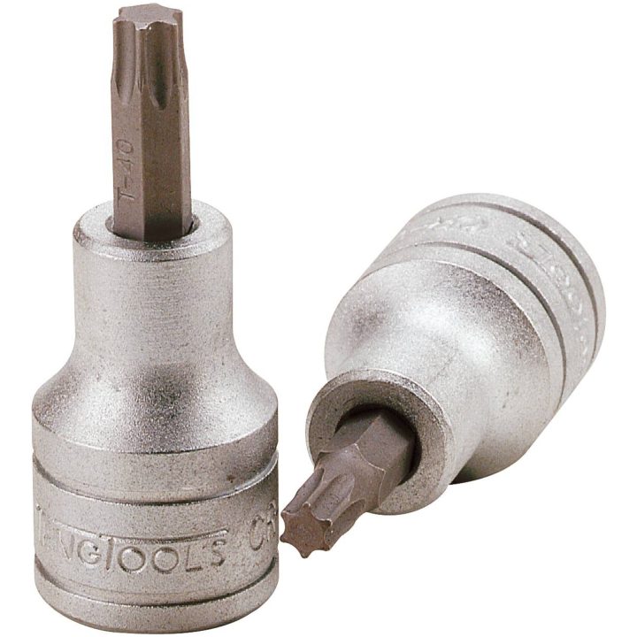 TX-hylsa Med 1/2tum fyrkantsfäste M121220T-C / M121260T-C Teng Tools HYLSBITS 1/2 TX20 55MM – bild 2