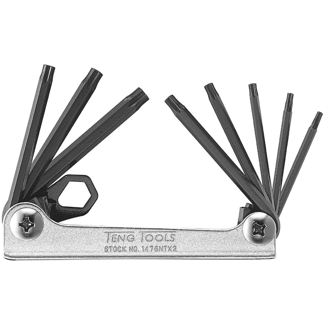 TX-nycklar i sats 1476NTX2 Teng Tools TX-NYCKELSATS VIKBAR 8 DELAR