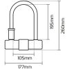 U-Lås Magnum Svart/Gul OXFORD 170 x 285 mm – miniatyr 2