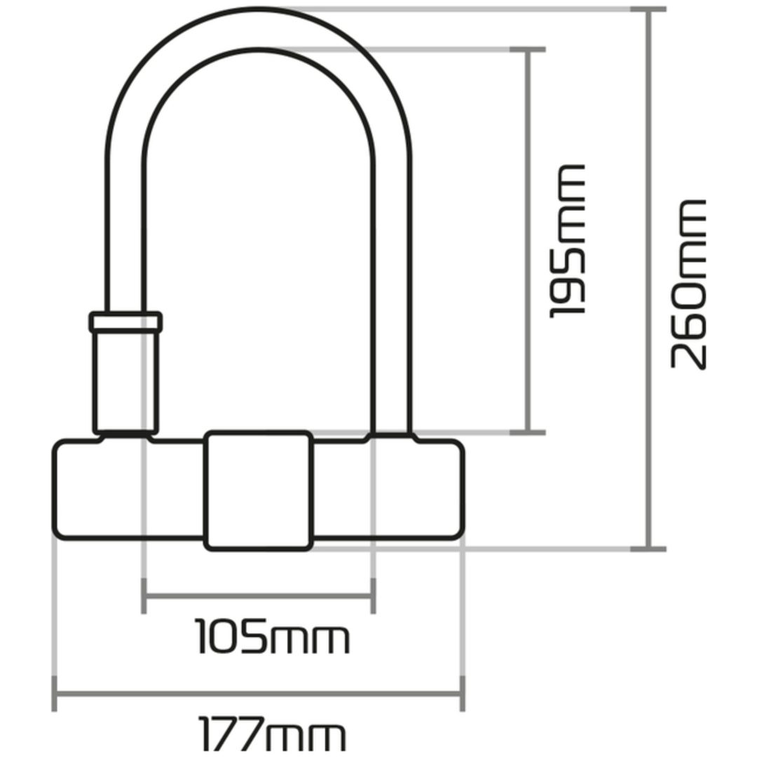 U-Lås Magnum Svart/Gul OXFORD 170 x 285 mm – bild 2