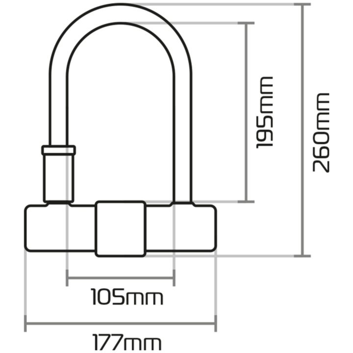 U-Lås Magnum Svart/Gul OXFORD 170 x 285 mm – bild 2