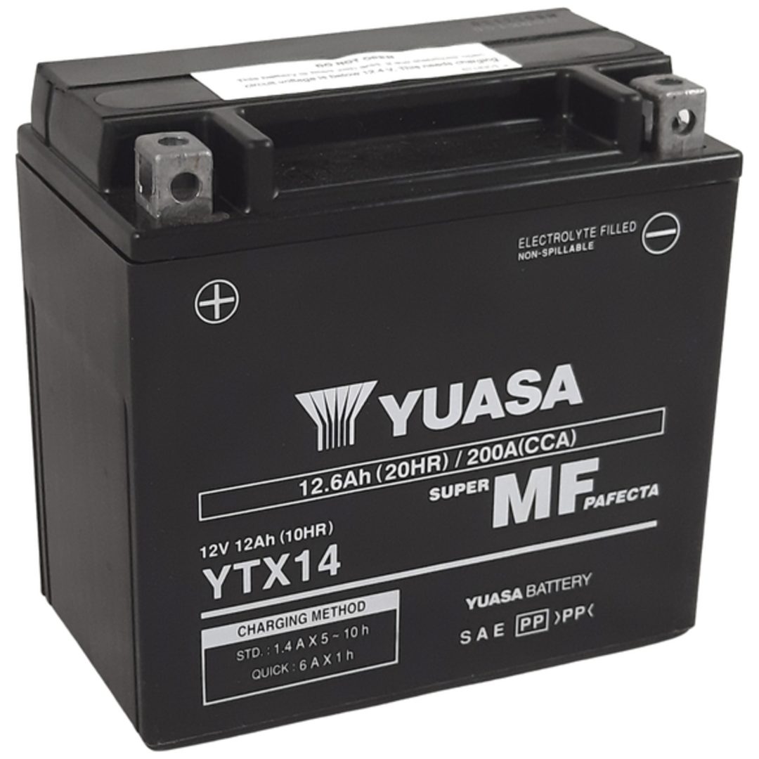 Underhållsfritt Batteri Fabriksaktiverat YUASA YTX14 FA