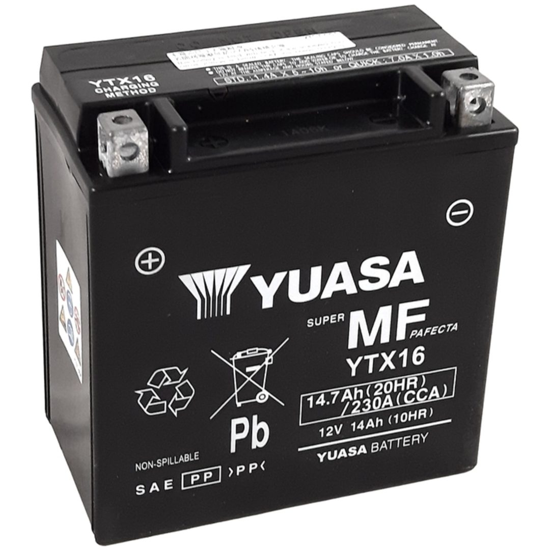 Underhållsfritt Batteri Fabriksaktiverat YUASA YTX16 FA