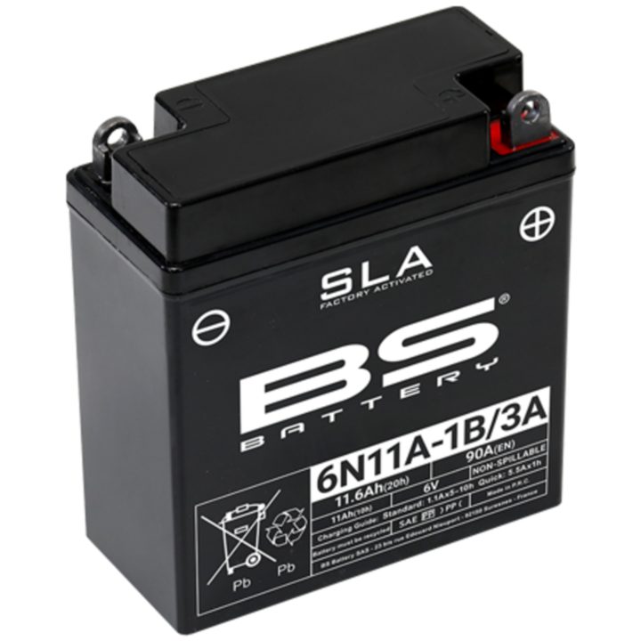 Underhållsfritt Batteri Sla Fabriksaktivt BS BATTERY 6N11A-1B/3A – bild 3
