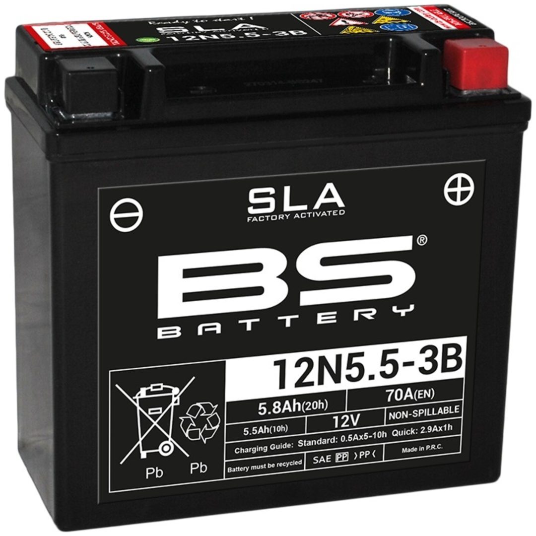 Underhållsfritt Sla Batteri Fabriksaktivt BS BATTERY 12N5.5-3B