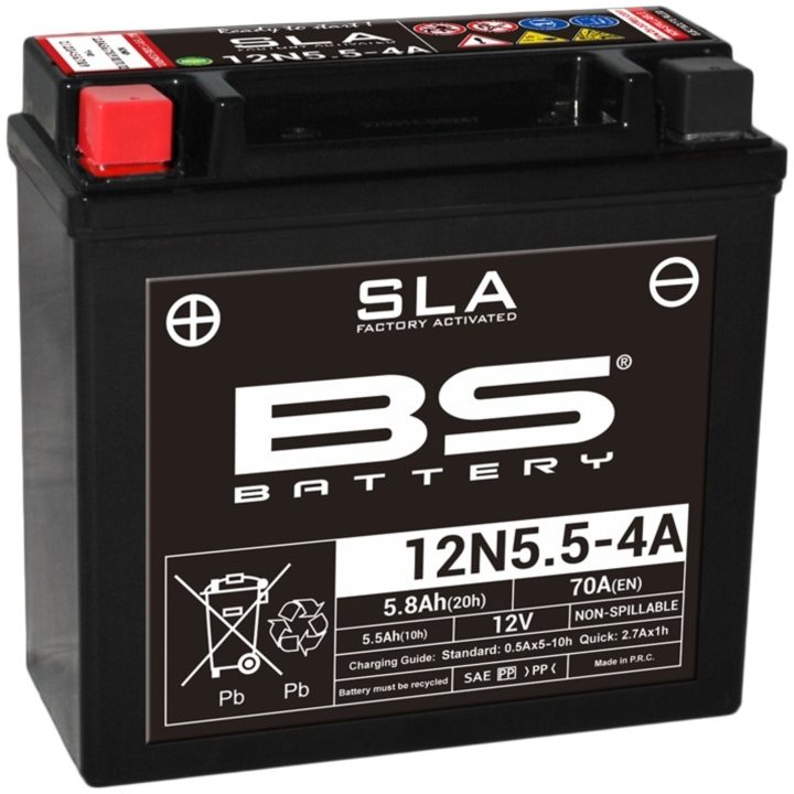 Underhållsfritt Sla Batteri Fabriksaktivt BS BATTERY 12N5.5-4A/4B – bild 3
