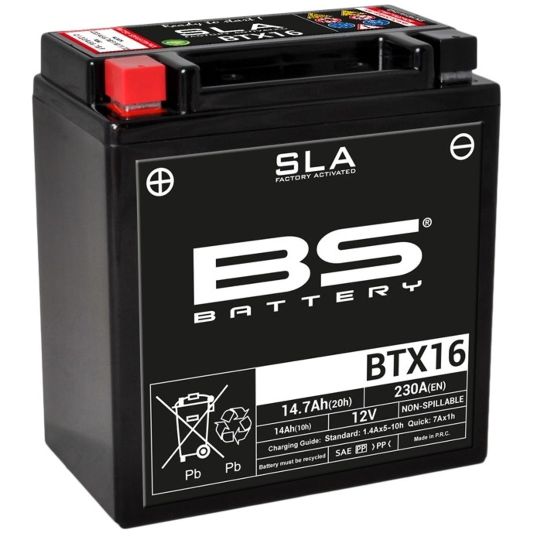 Underhållsfritt Sla Batteri Fabriksaktivt Btx16 BS BATTERY BTX16
