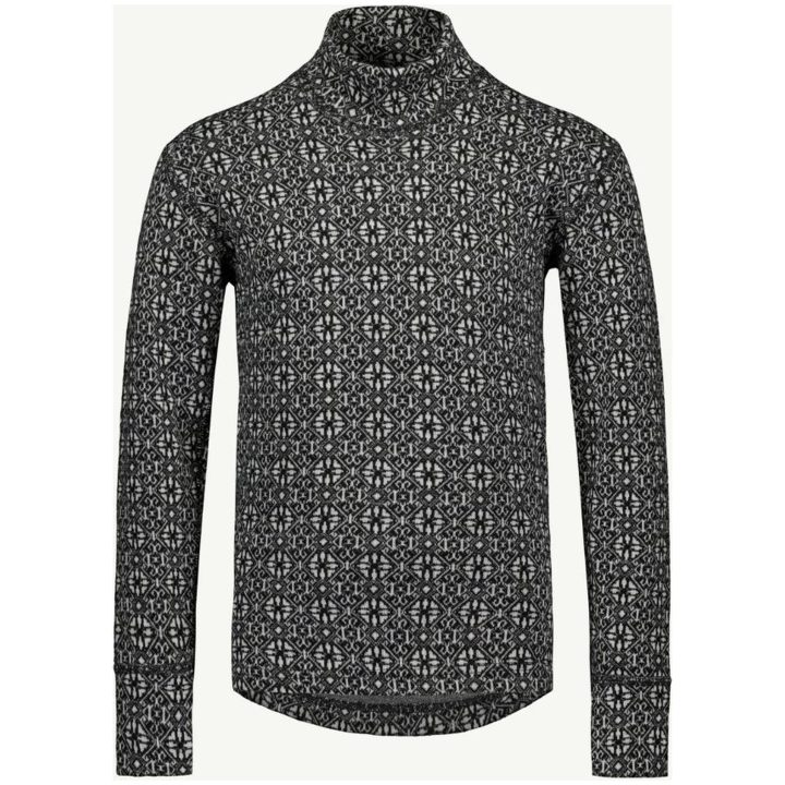 Underställ Barn Merino Design Jacquard Svart Vit Svala – bild 2