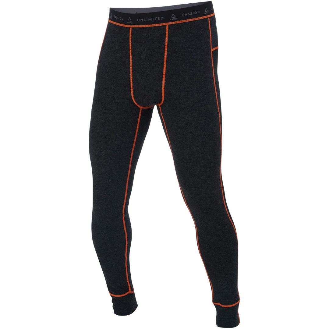 Underställsbyxor 100% Merino Grå Orange AMOQ XS – bild 2