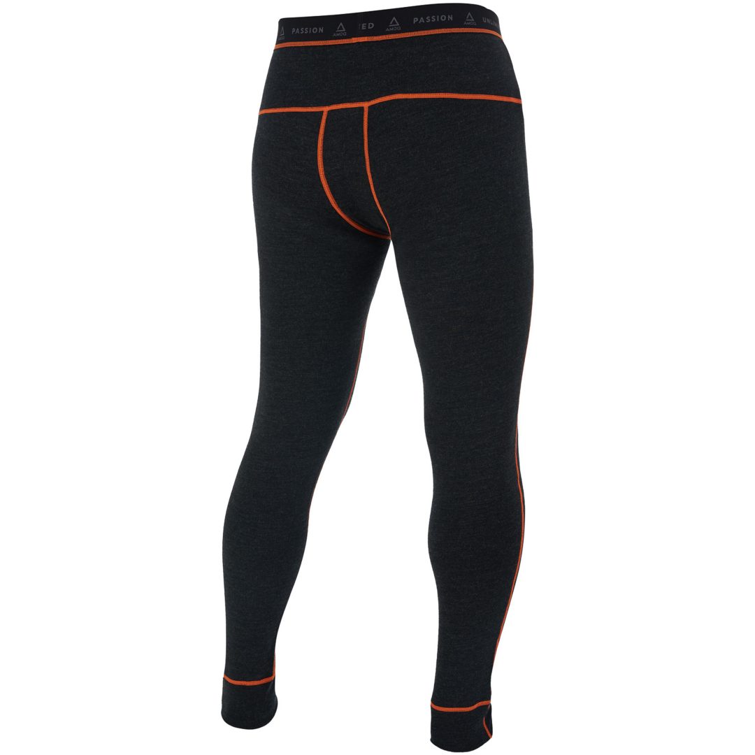 Underställsbyxor 100% Merino Grå Orange AMOQ XS