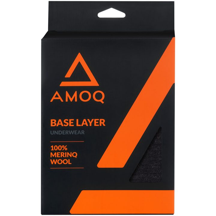 Underställströja 100% Merino Grå Orange AMOQ XS – bild 3