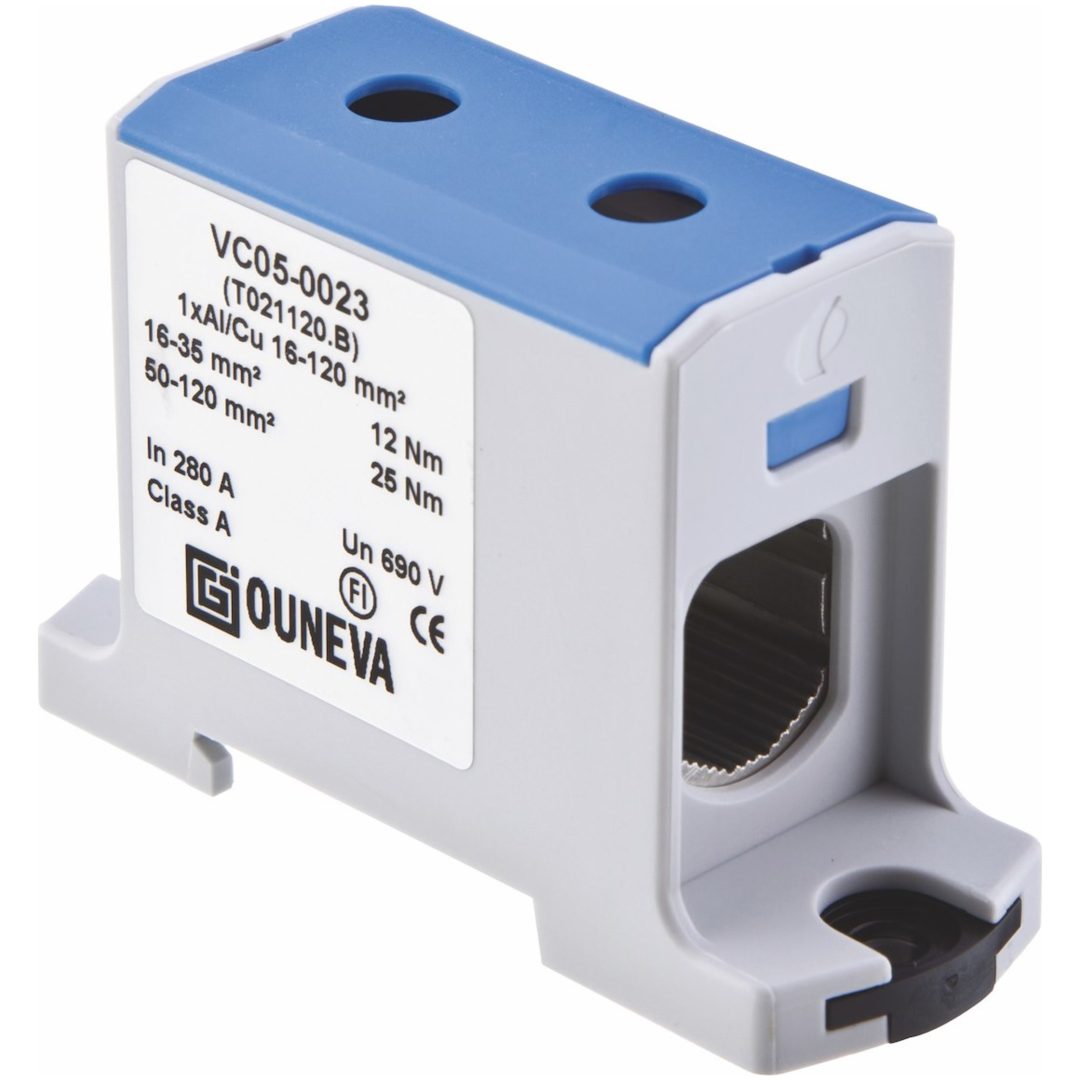 Universalplint, AL/CU, OTL, 16-120 mm², Blå MALMBERGS