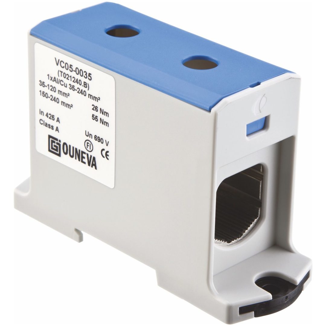 Universalplint, AL/CU, OTL, 35-240 mm², Blå MALMBERGS