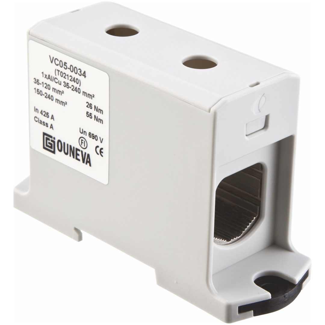 Universalplint, AL/CU, OTL, 35-240 mm², Grå MALMBERGS