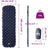 Uppblåsbar campingmadrass 1 person grå 190x58x6 cm vidaXL – miniatyr 6
