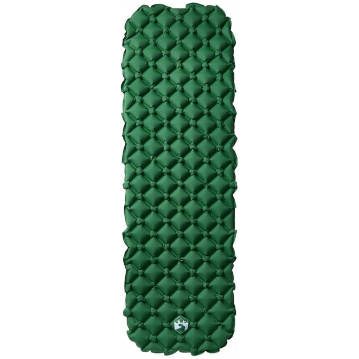 Uppblåsbar campingmadrass 1 person grön 190x58x6 cm vidaXL – bild 2