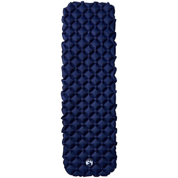 Uppblåsbar campingmadrass 1 person marinblå 190x58x6 cm vidaXL – bild 2