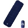 Uppblåsbar campingmadrass 1 person marinblå 190x58x6 cm vidaXL – miniatyr 1
