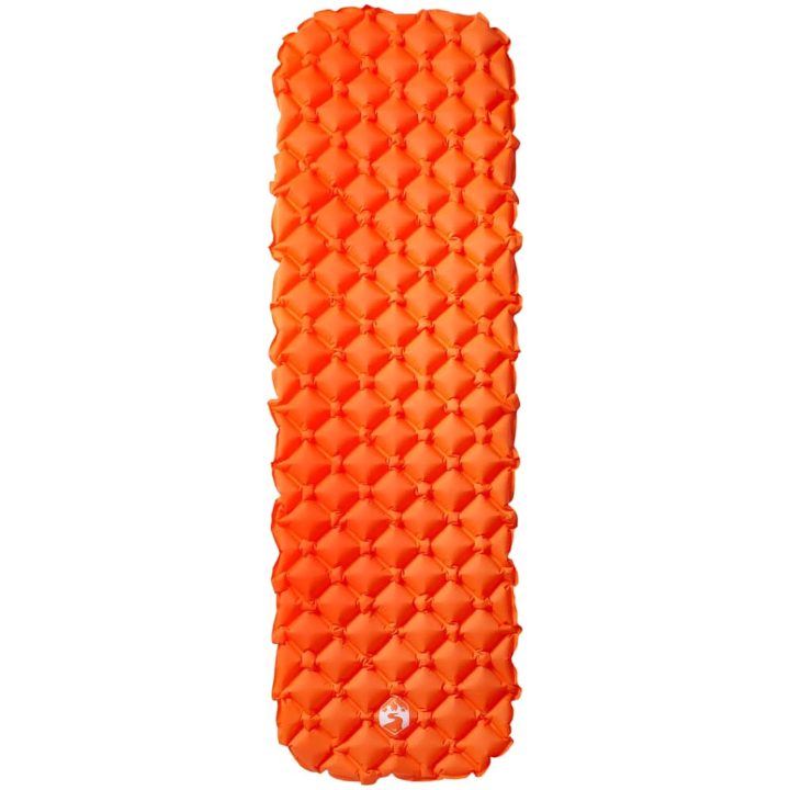 Uppblåsbar campingmadrass 1 person orange 190x58x6 cm vidaXL – bild 2