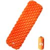 Uppblåsbar campingmadrass 1 person orange 190x58x6 cm vidaXL – miniatyr 1
