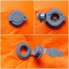 Uppblåsbar campingmadrass med kudde 1 person orange vidaXL – miniatyr 4