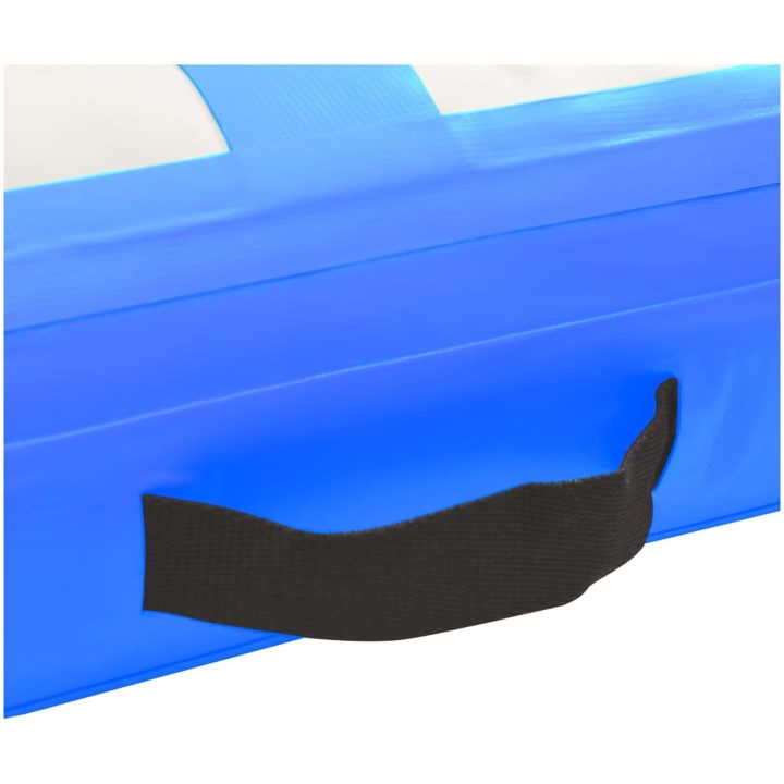 Uppblåsbar gymnastikmatta med pump PVC blå vidaXL 60 x 100 x 20 cm – bild 5