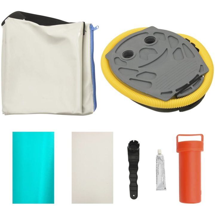 Uppblåsbar gymnastikmatta med pump PVC grön vidaXL 60 x 100 x 20 cm – bild 11